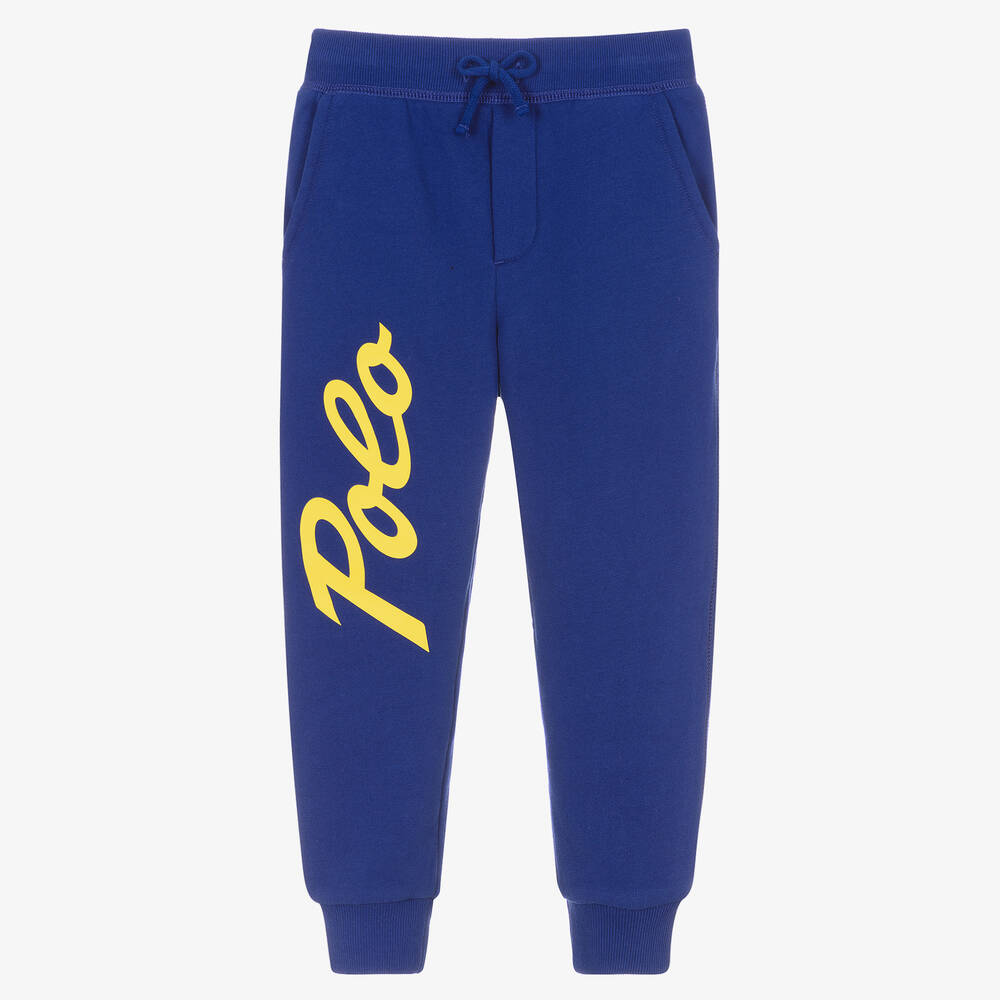 Ralph Lauren - Jogging bleu en coton pour garçon | Childrensalon