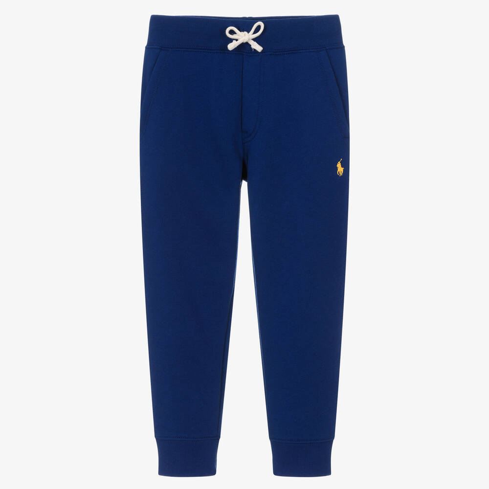 Ralph Lauren - Boys Blue Cotton Joggers | Childrensalon