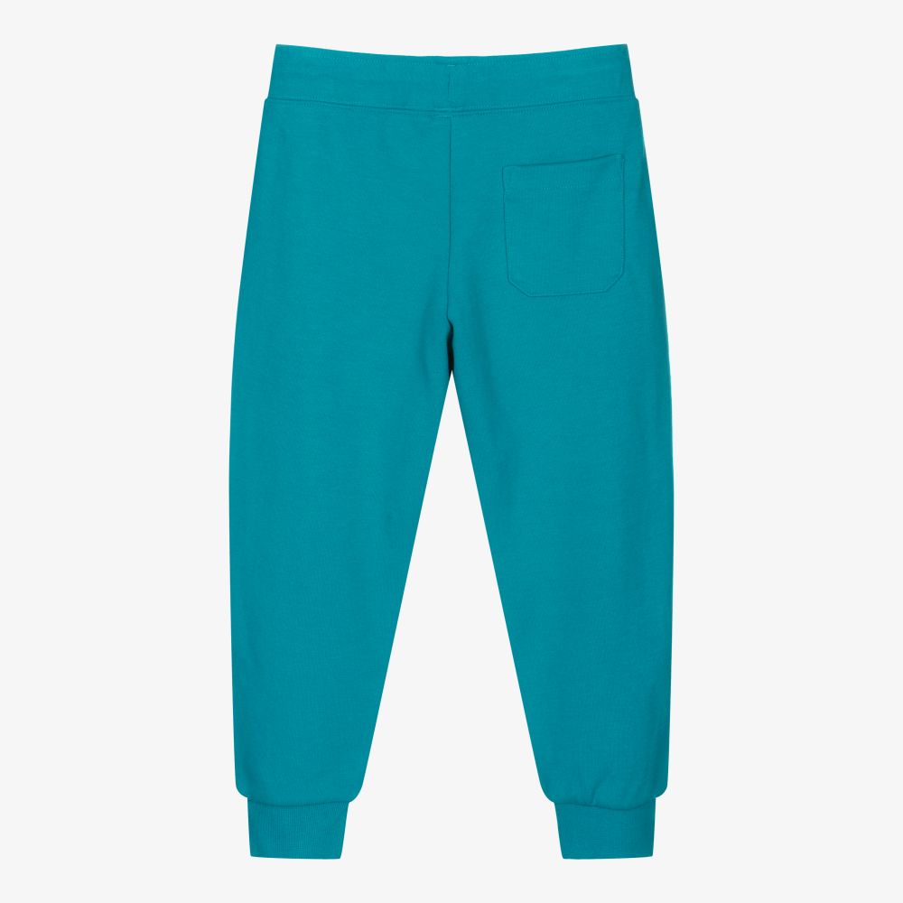 Ralph Lauren Boys Blue Cotton Logo Joggers Childrensalon Outlet