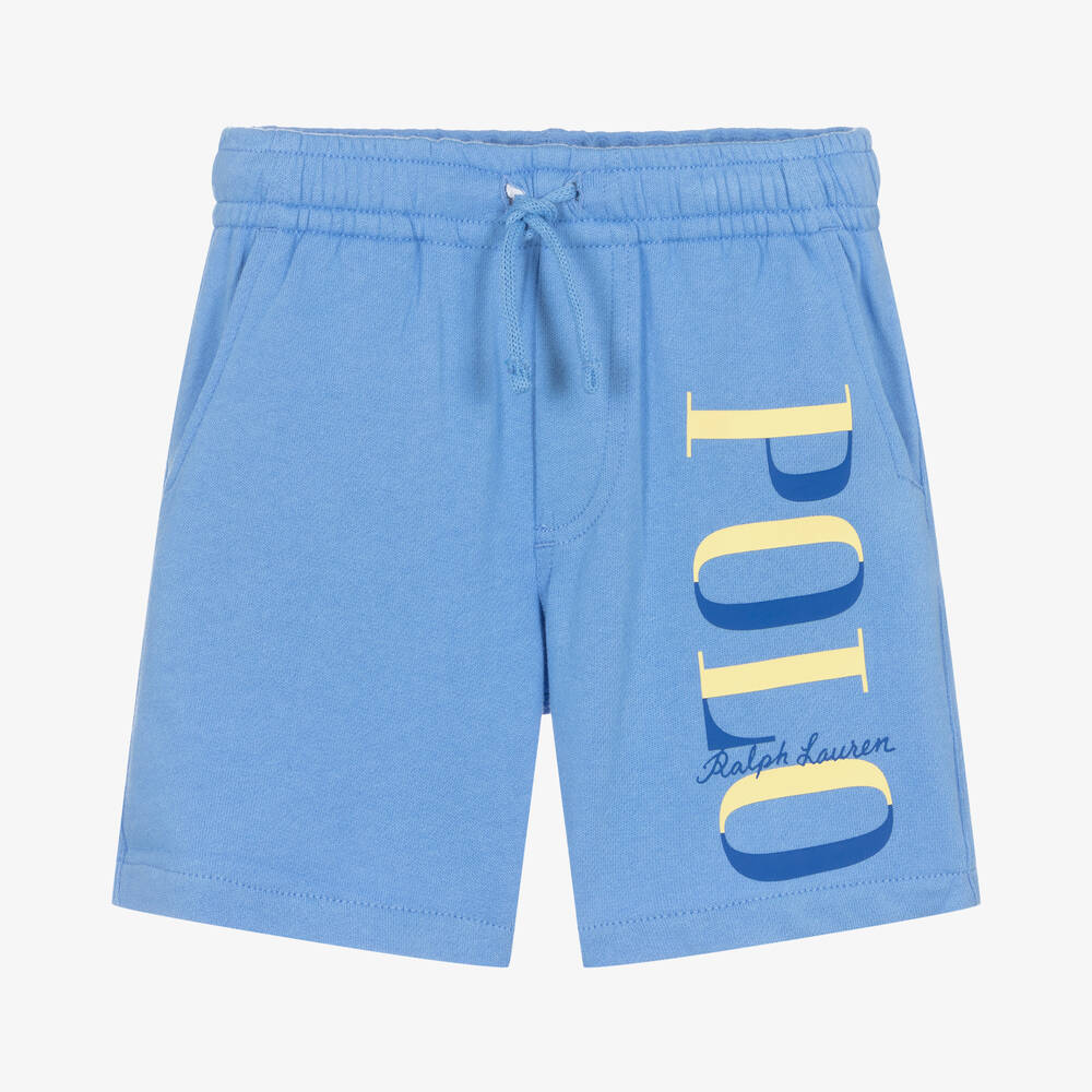 Polo Ralph Lauren - Short bleu en coton garçon | Childrensalon