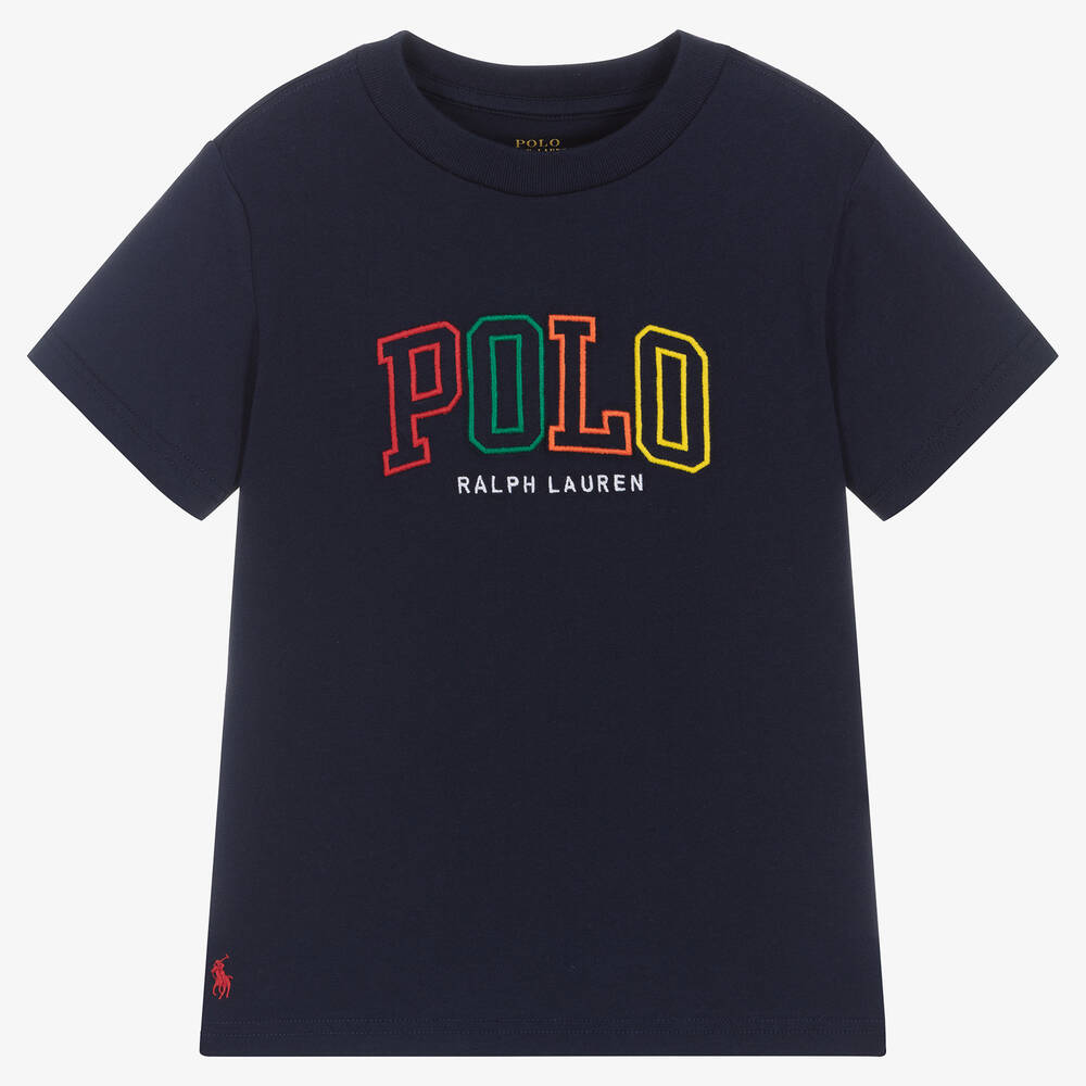 Polo Ralph Lauren - Blaues Baumwoll-T-Shirt für Jungen | Childrensalon