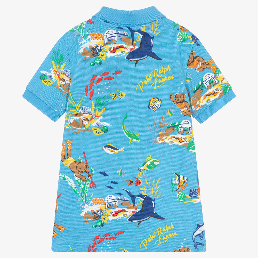 Polo Ralph Lauren-Boys Blue Cotton Polo Shirt | Childrensalon Outlet