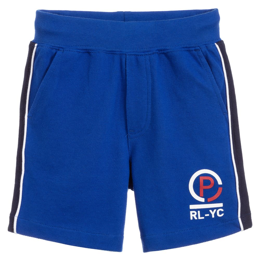 Polo Ralph Lauren - Boys Blue Cotton Shorts | Childrensalon