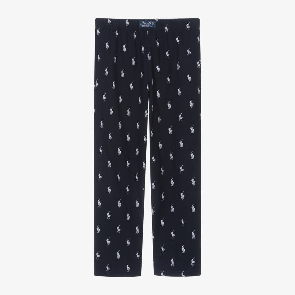 Ralph Lauren-Boys Blue Cotton Sleep Trousers | Childrensalon Outlet