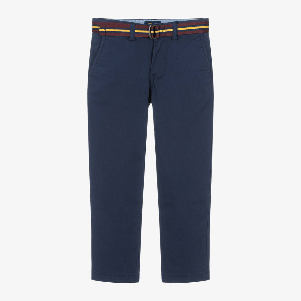 Ralph Lauren-بنطلون تشينو قطن تويل لون كحلي للأولاد | Childrensalon Outlet