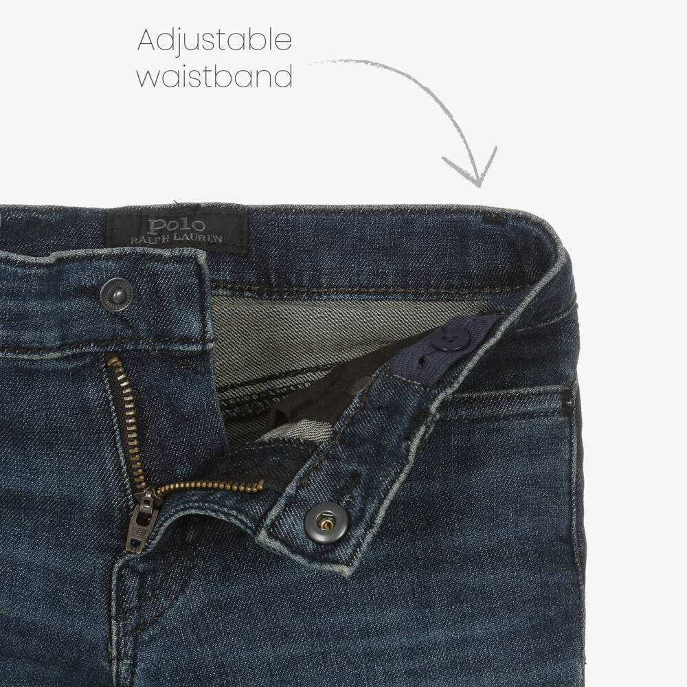 Ralph Lauren-Boys Blue Denim Skinny Fit Jeans | Childrensalon Outlet