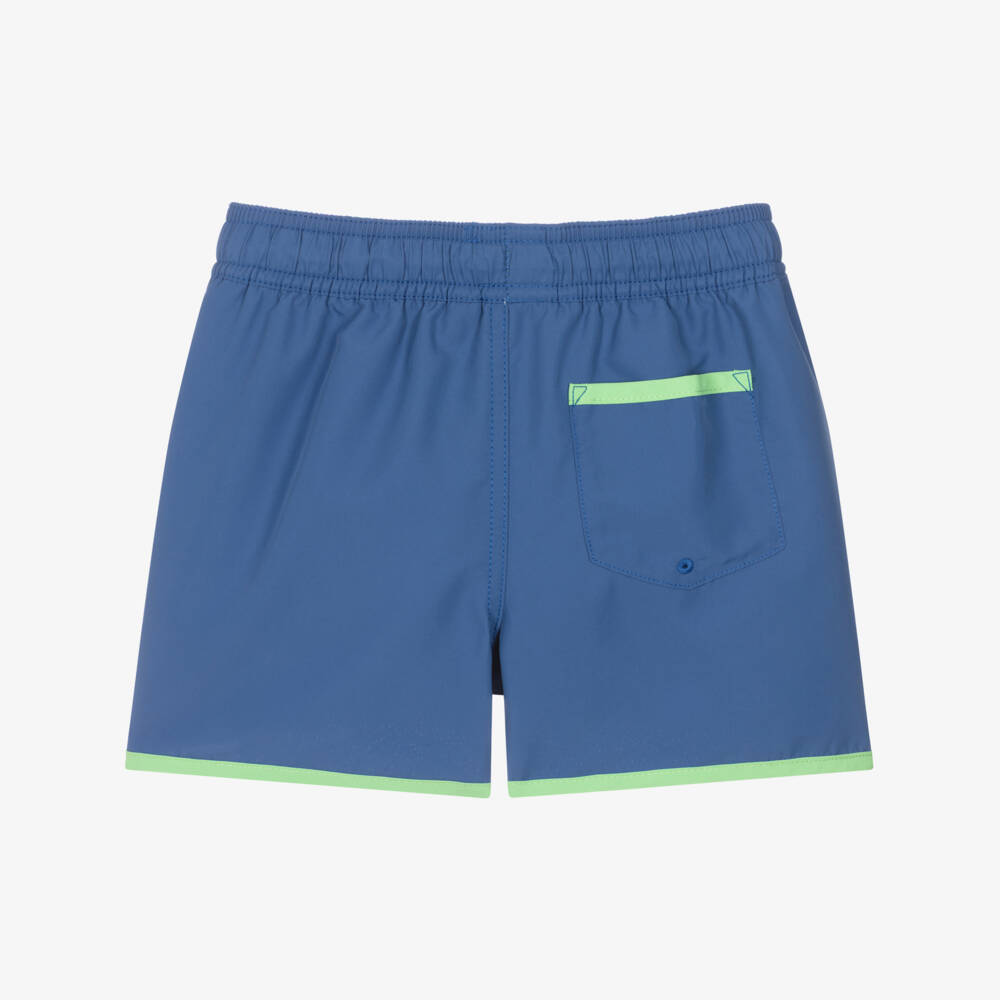 Ralph Lauren-Boys Blue & Green Polo Bear Swim Shorts | Childrensalon Outlet