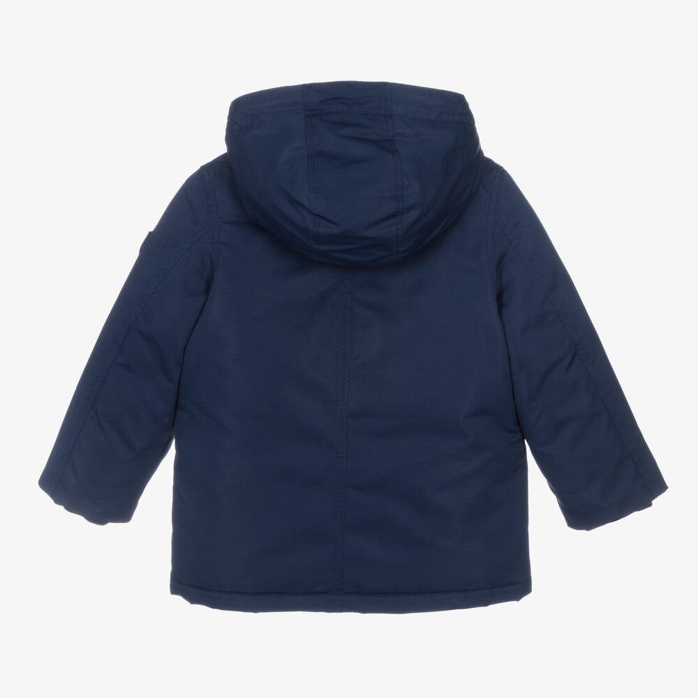 Ralph Lauren-Boys Blue Hooded Down Padded Parka | Childrensalon Outlet