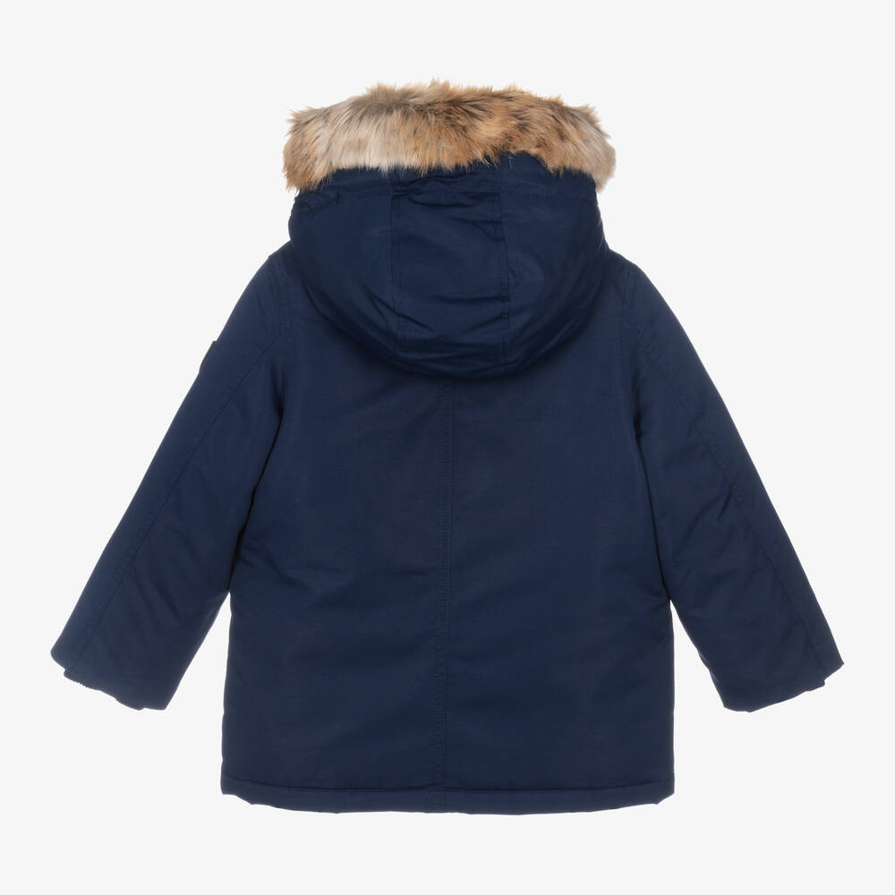 Ralph Lauren-Boys Blue Hooded Down Padded Parka | Childrensalon Outlet