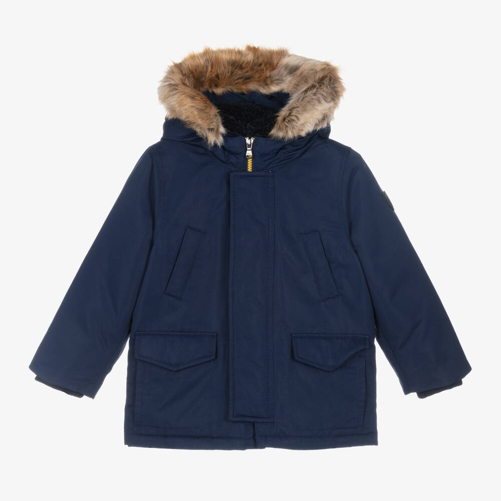 Ralph Lauren-Boys Blue Hooded Down Padded Parka | Childrensalon Outlet