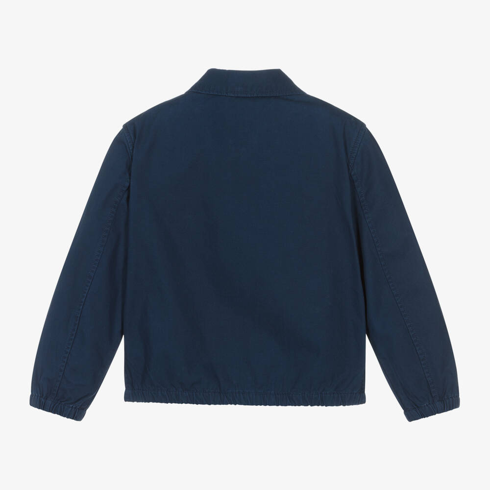 Ralph Lauren-Boys Blue Iconic Cotton Jacket | Childrensalon Outlet