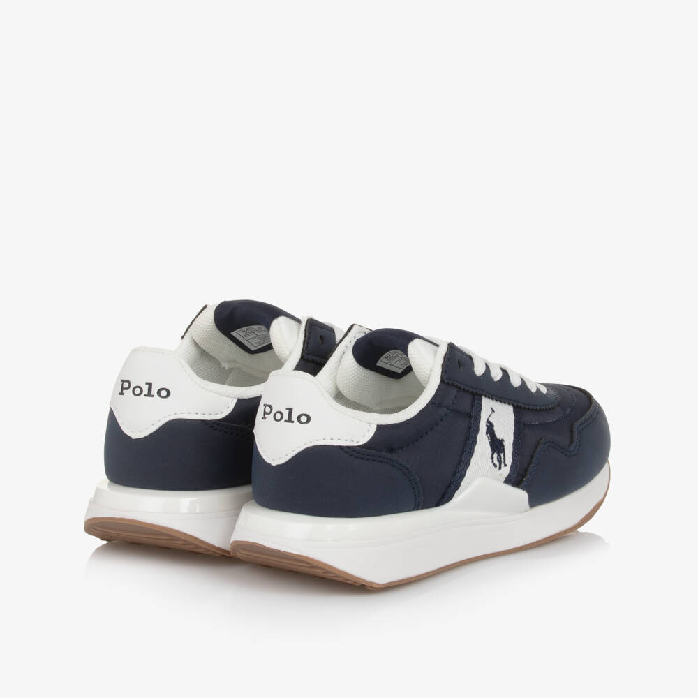 Ralph Lauren-Boys Blue Lace-Up Sneakers | Childrensalon Outlet