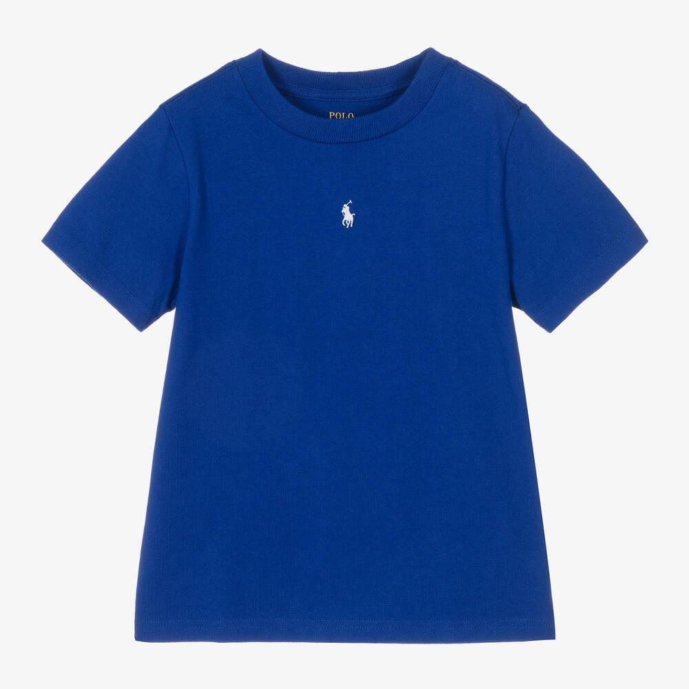Polo Ralph Lauren - Boys Blue Logo T-Shirt | Childrensalon
