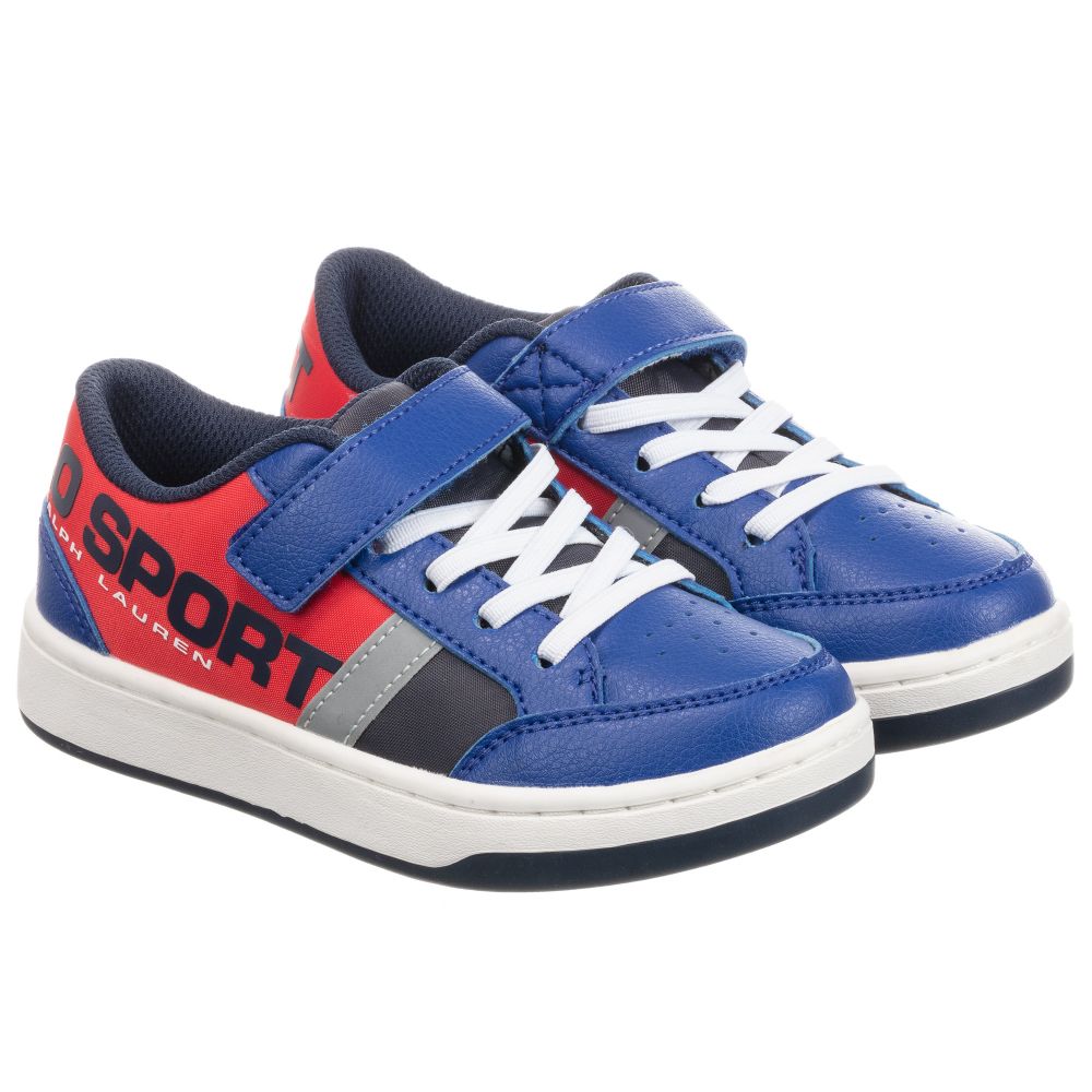 Boys Blue Red Trainers