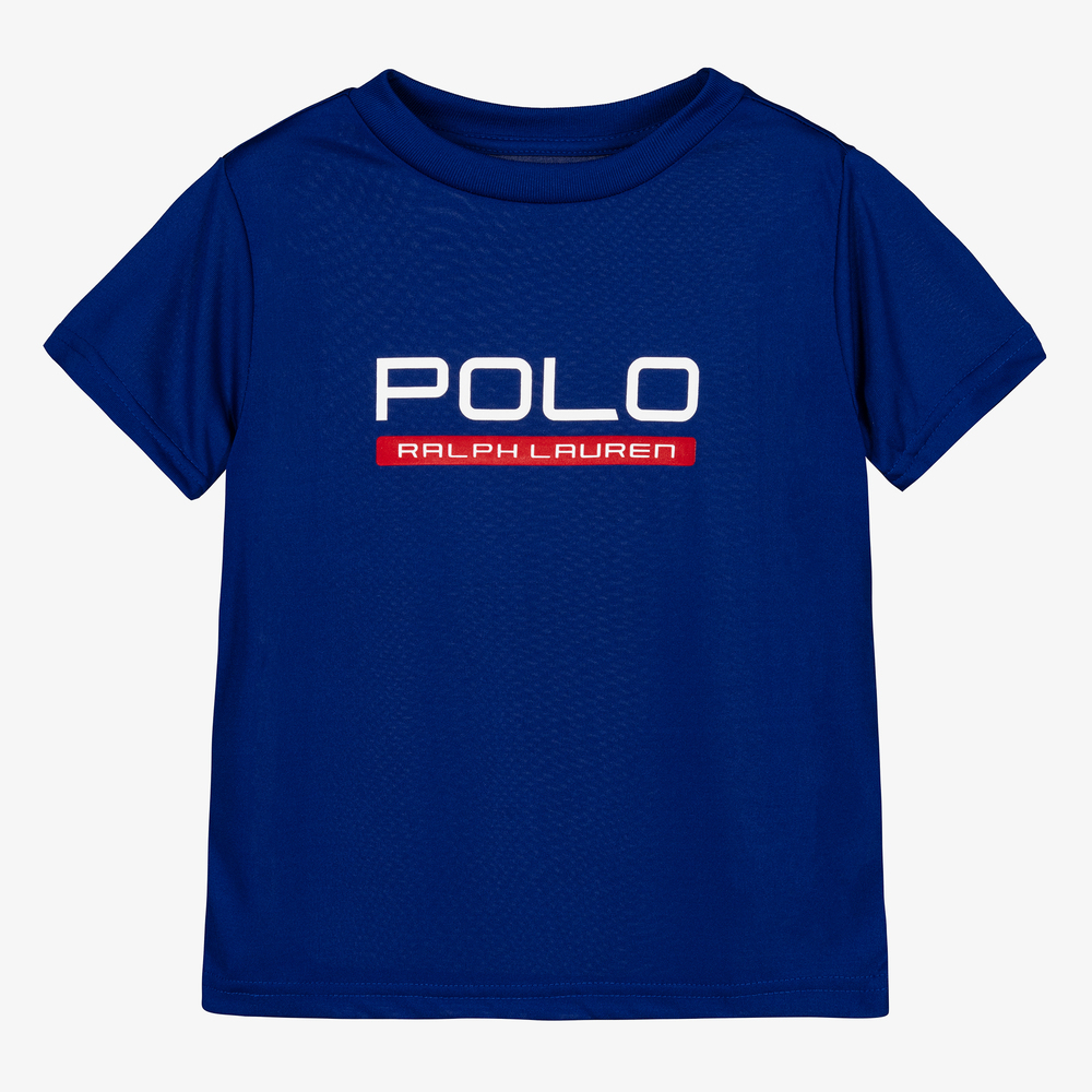 Polo Ralph Lauren - Синяя спортивная футболка для мальчиков | Childrensalon