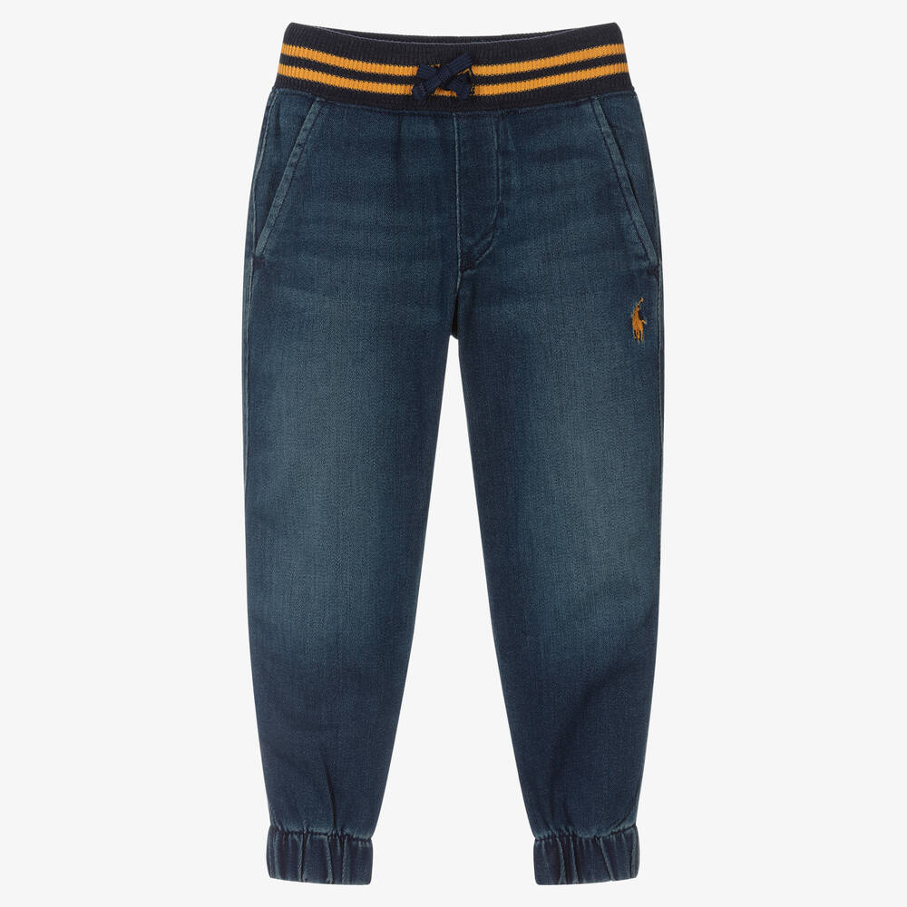 Polo Ralph Lauren - Bas de jogging en denim stretch | Childrensalon