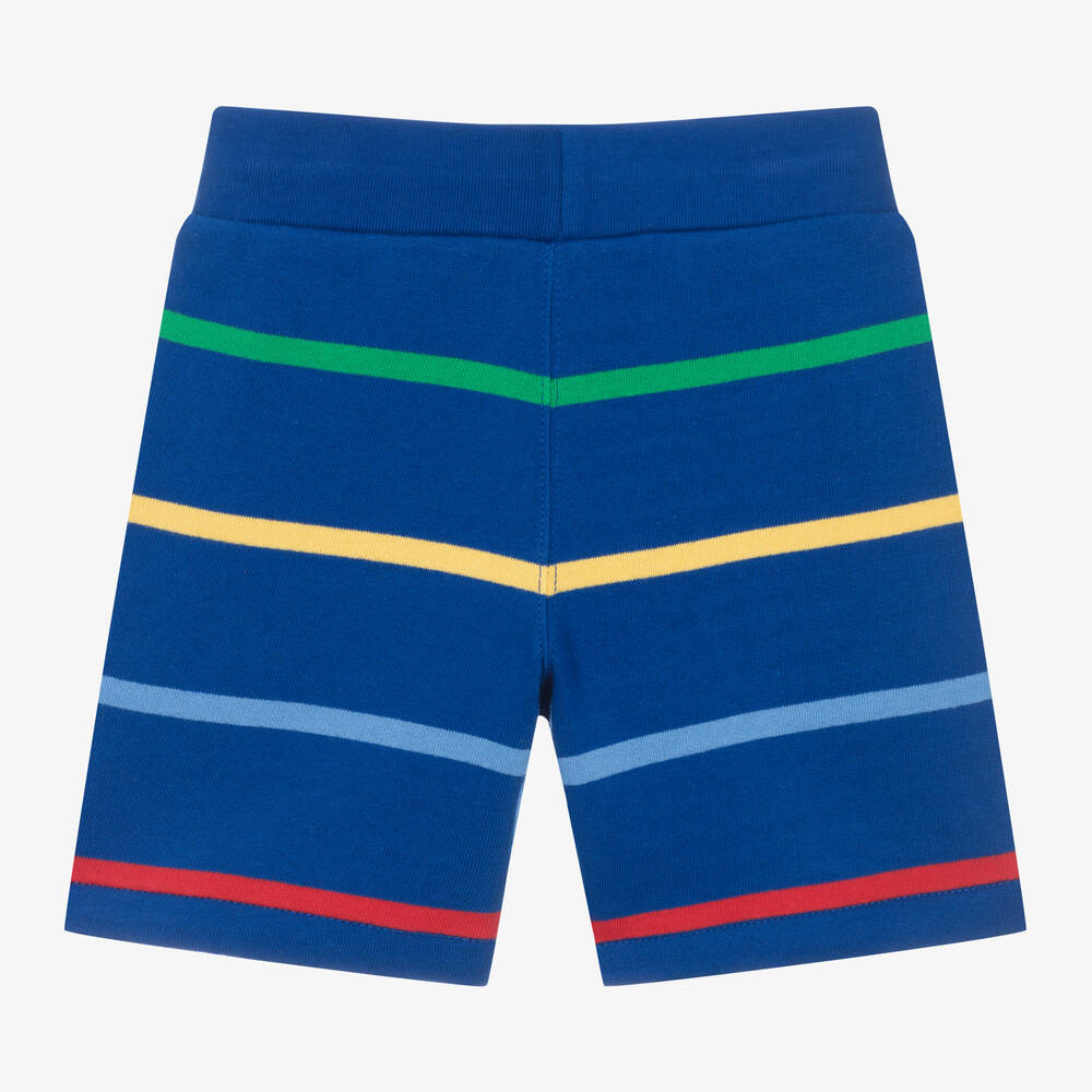 Ralph Lauren-Boys Blue Striped Cotton Shorts | Childrensalon Outlet