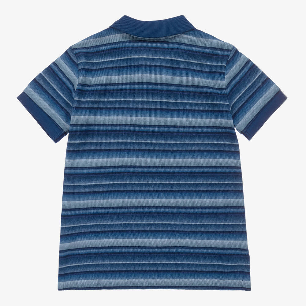 Polo Ralph Lauren-Boys Blue Striped Polo Shirt | Childrensalon Outlet