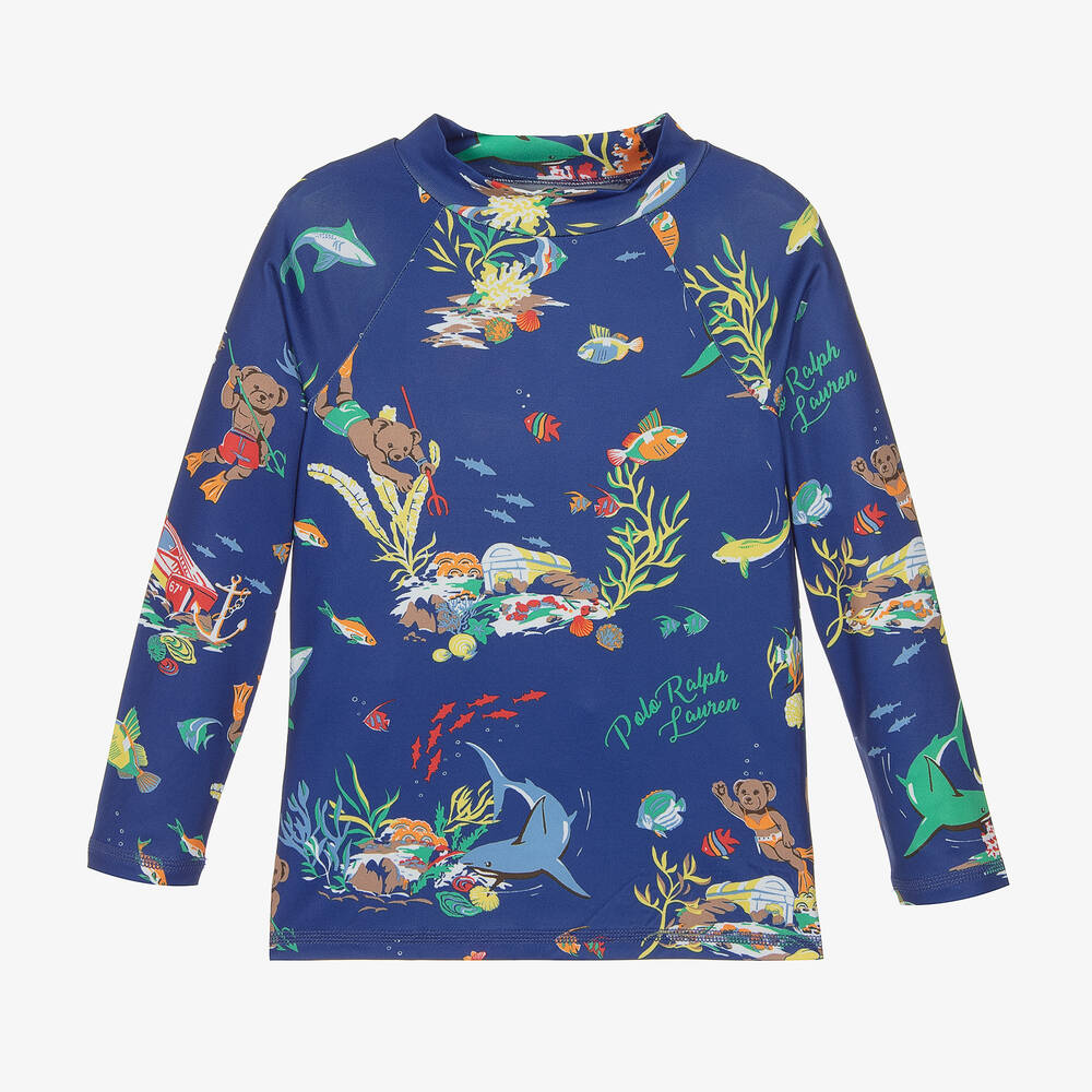 Polo Ralph Lauren Boys Blue Sun Protective Top UPF50