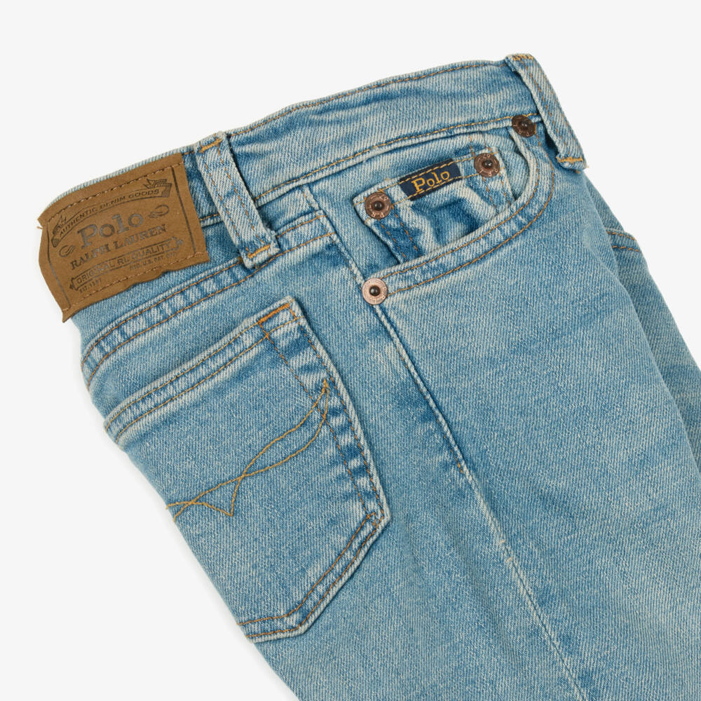 Ralph Lauren-Boys Blue Tailored Stretch Jeans | Childrensalon Outlet