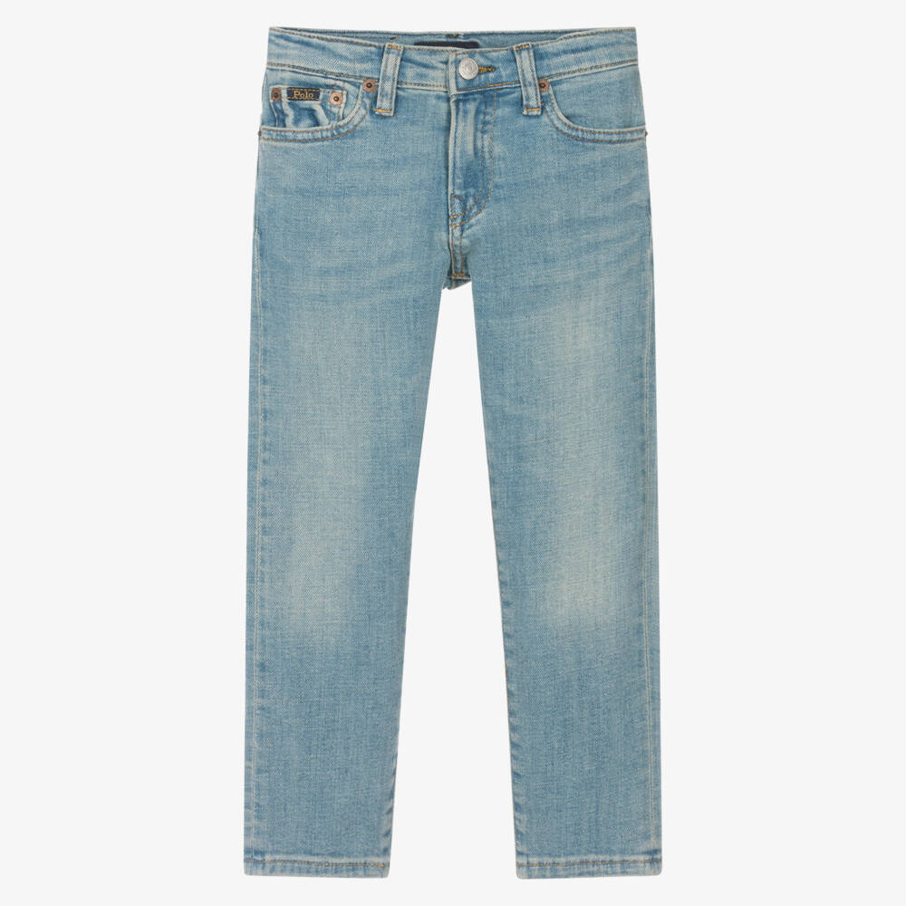 Ralph Lauren-Boys Blue Tailored Stretch Jeans | Childrensalon Outlet
