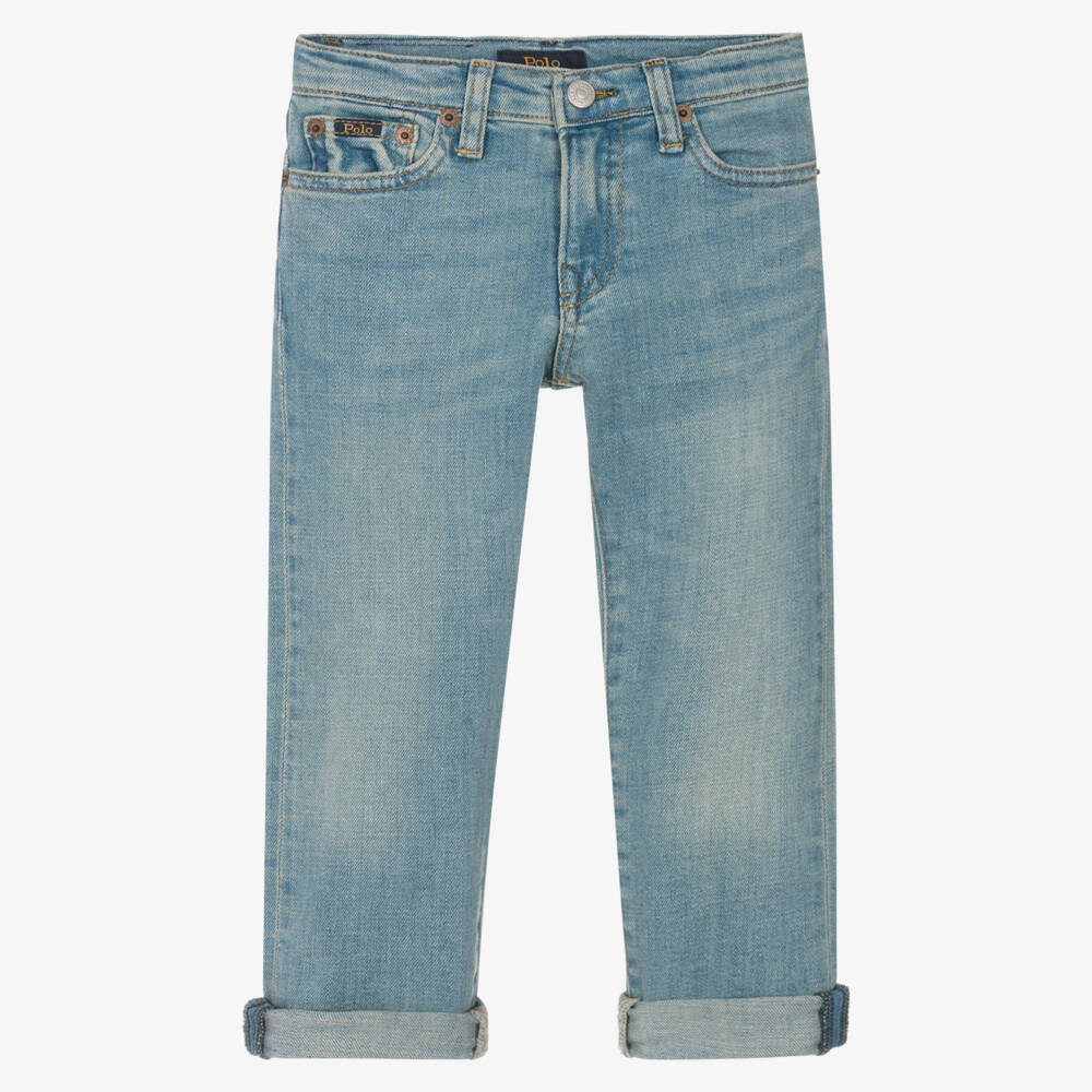 Ralph Lauren-Boys Blue Tailored Stretch Jeans | Childrensalon Outlet