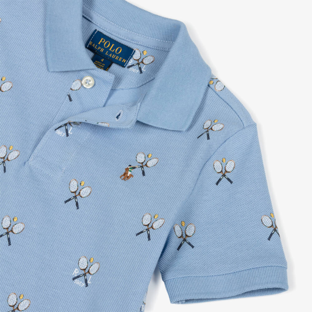 Ralph Lauren-بولو قطن أزرق للتنس للأولاد | Childrensalon Outlet