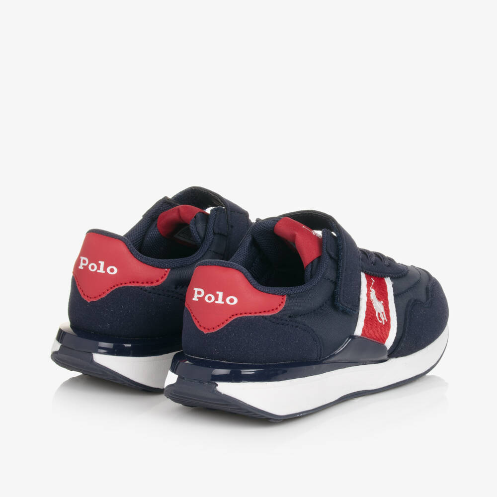 رالف لورين-حذاء رياضي جلد شامواه صناعي لون كحلي | Childrensalon Outlet