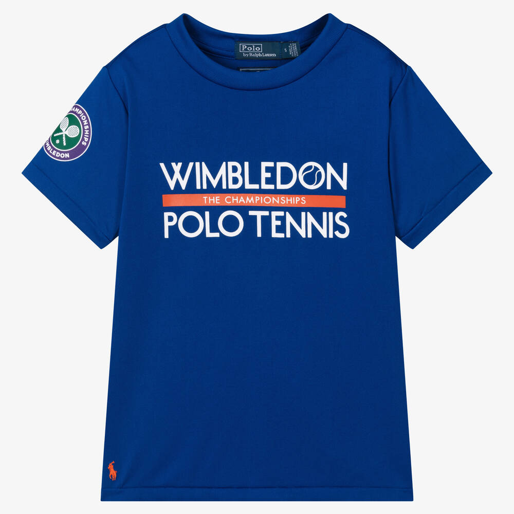 Polo Ralph Lauren - Boys Blue Wimbledon T-Shirt | Childrensalon