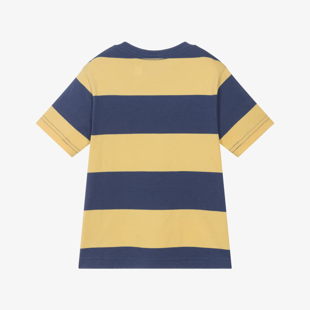Ralph Lauren-Футболка в полоску синий и жёлтый для мальчиков | Childrensalon Outlet