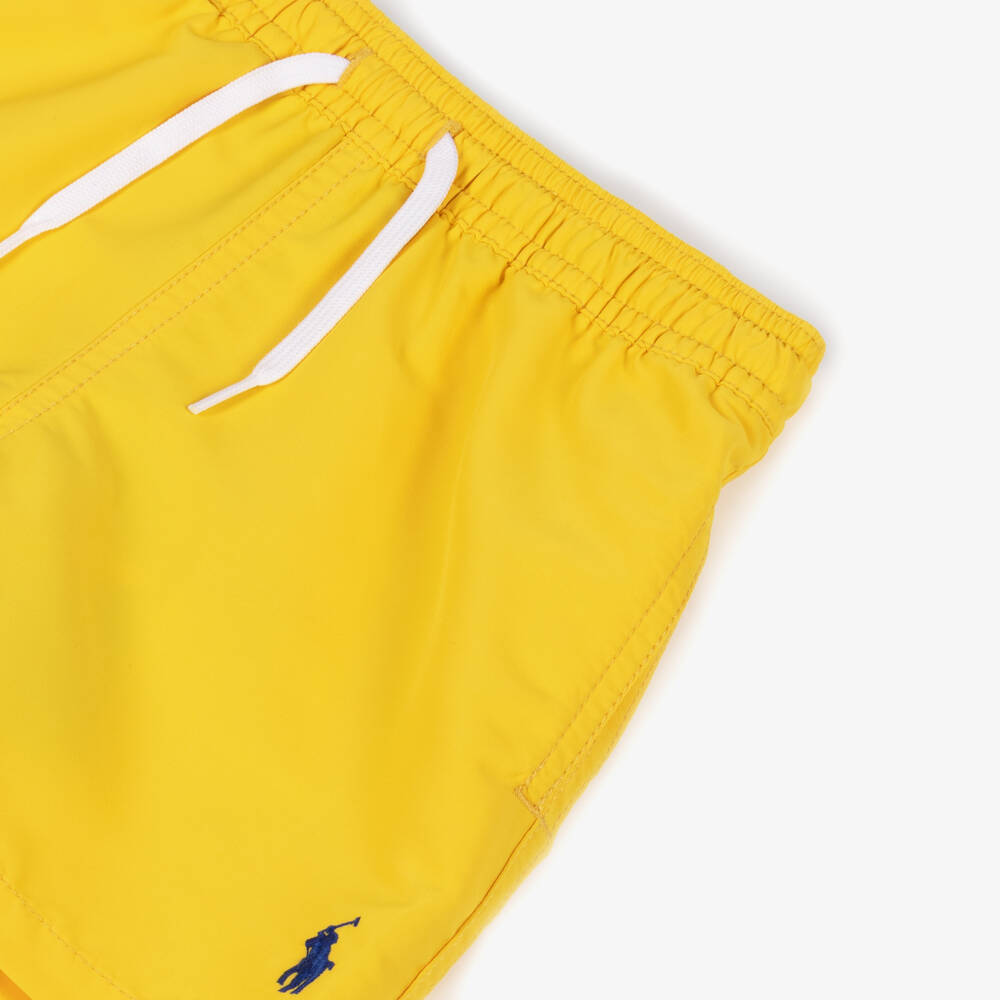 Ralph Lauren-Boys Bright Yellow Swim Shorts with Pony Logo | Childrensalon Outlet