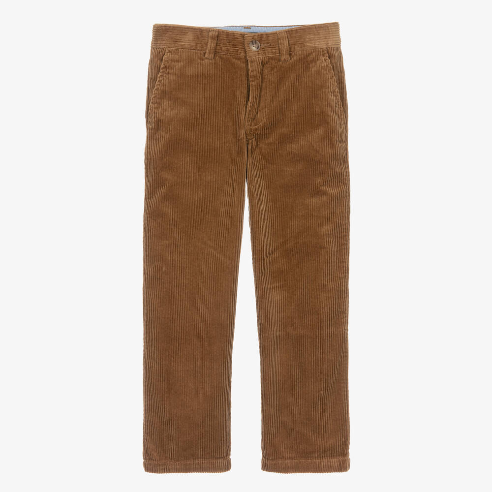 Ralph Lauren - Pantalon marron en velours garçon | Childrensalon