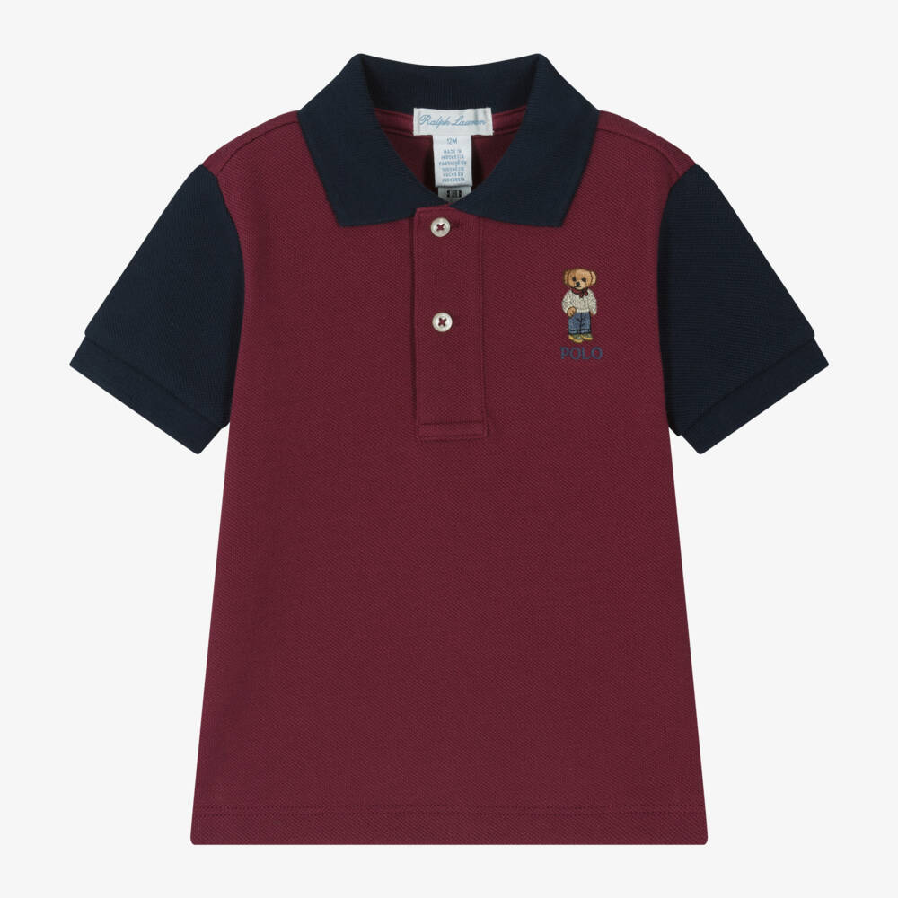 Ralph Lauren-Boys Burgundy Cotton Polo Top | Childrensalon Outlet