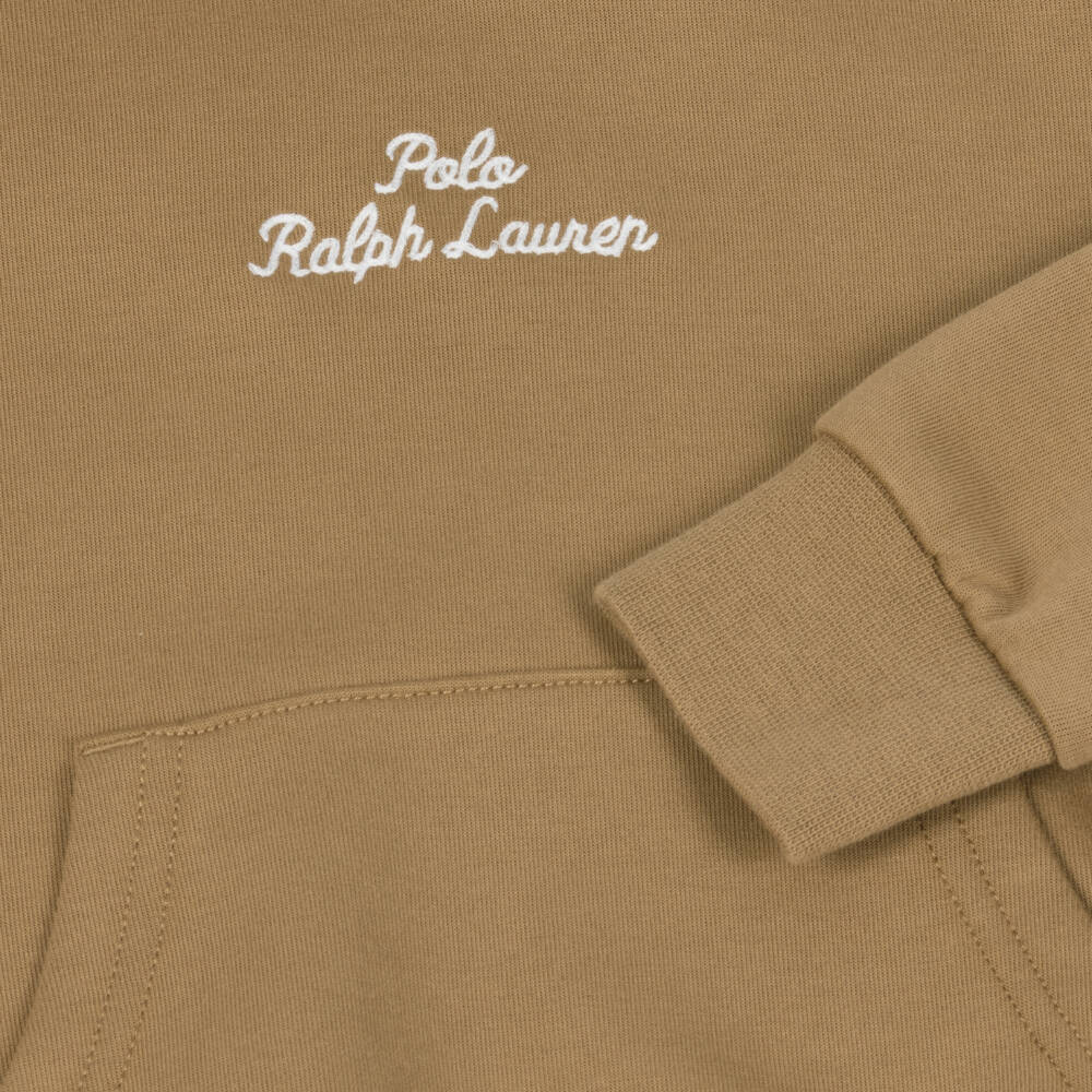 Ralph Lauren-Boys Casual Beige Hoodie | Childrensalon Outlet