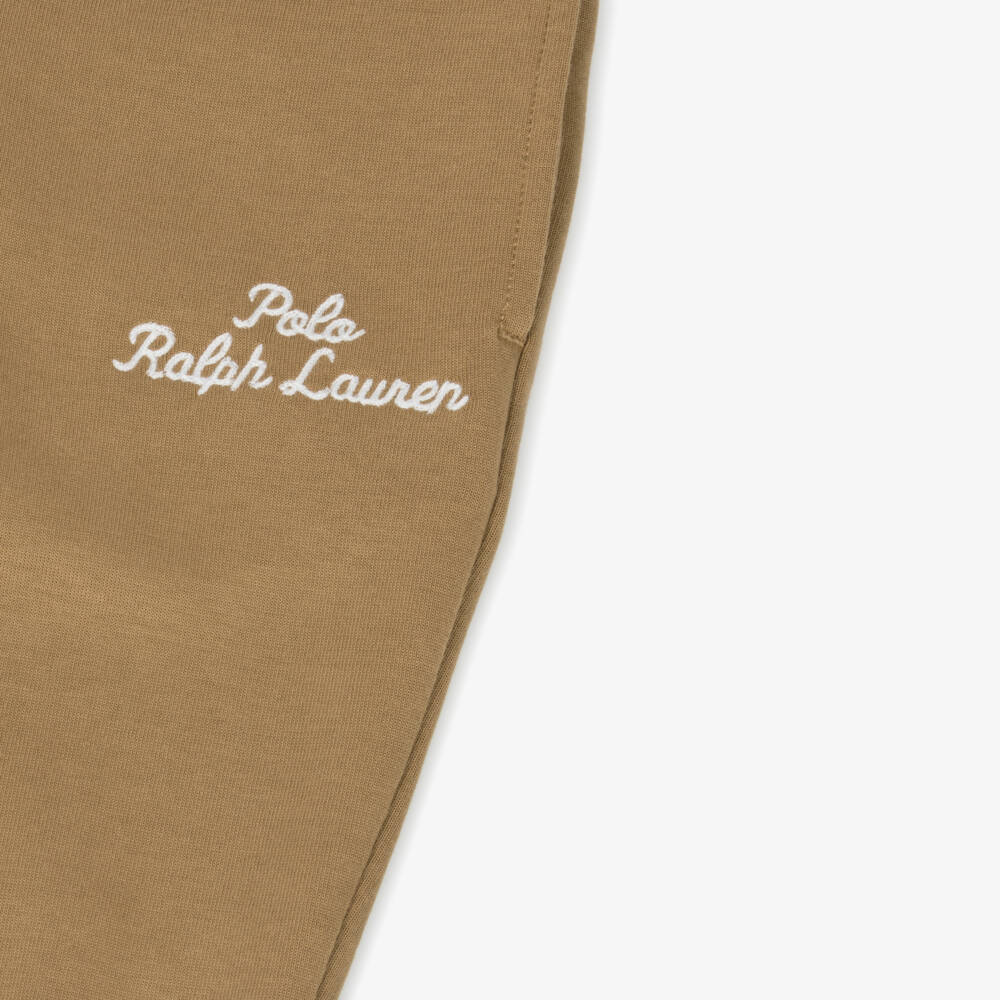 Ralph Lauren-بنطلون رياضي قطن لون بيج للأولاد | Childrensalon Outlet