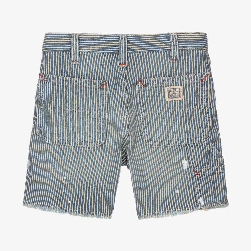 Ralph Lauren-Boys Casual Striped Denim Shorts | Childrensalon Outlet