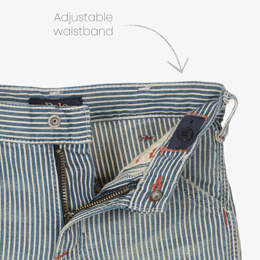 Ralph Lauren-Boys Casual Striped Denim Shorts | Childrensalon Outlet