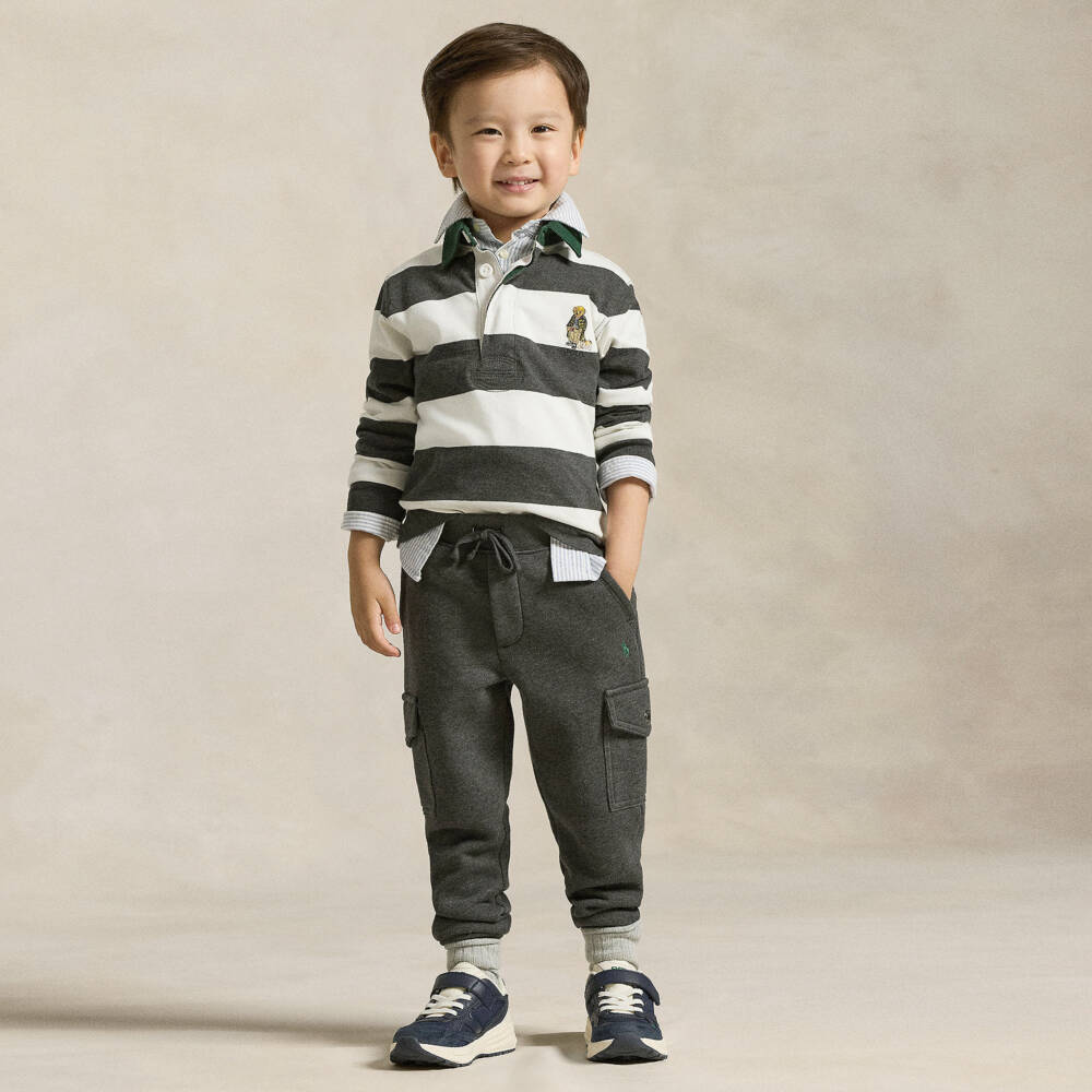 Ralph Lauren-Boys Charcoal Casual Joggers | Childrensalon Outlet