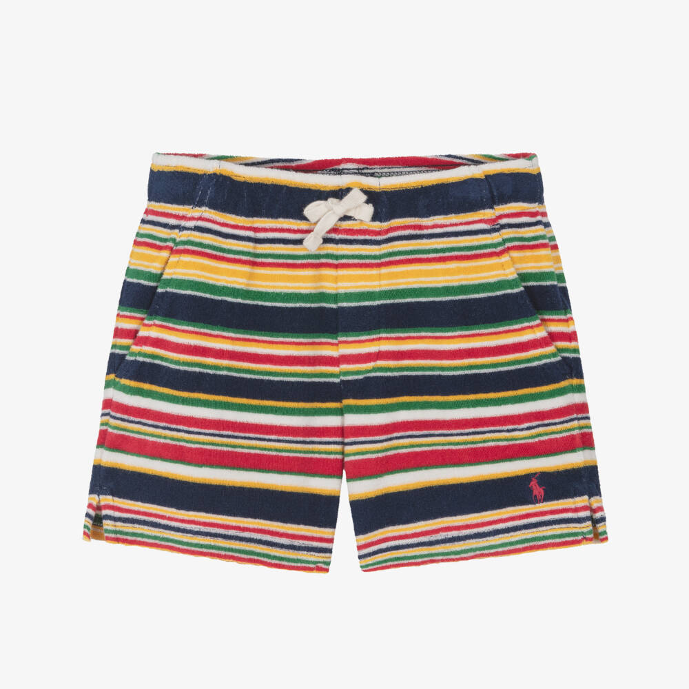 Ralph Lauren-Boys Cheerful Stripe Towel Shorts | Childrensalon Outlet