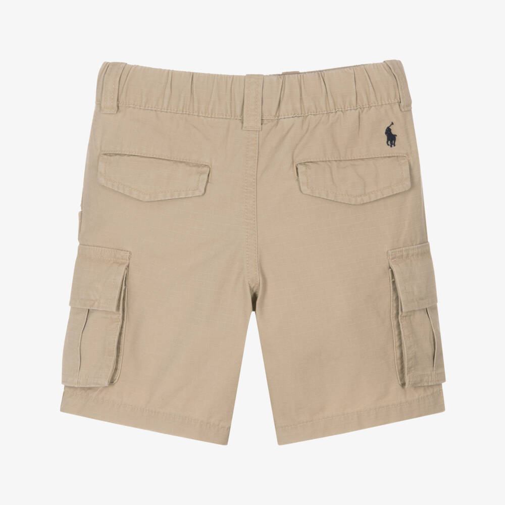 Ralph Lauren-Boys Classic Beige Adventure Shorts | Childrensalon Outlet