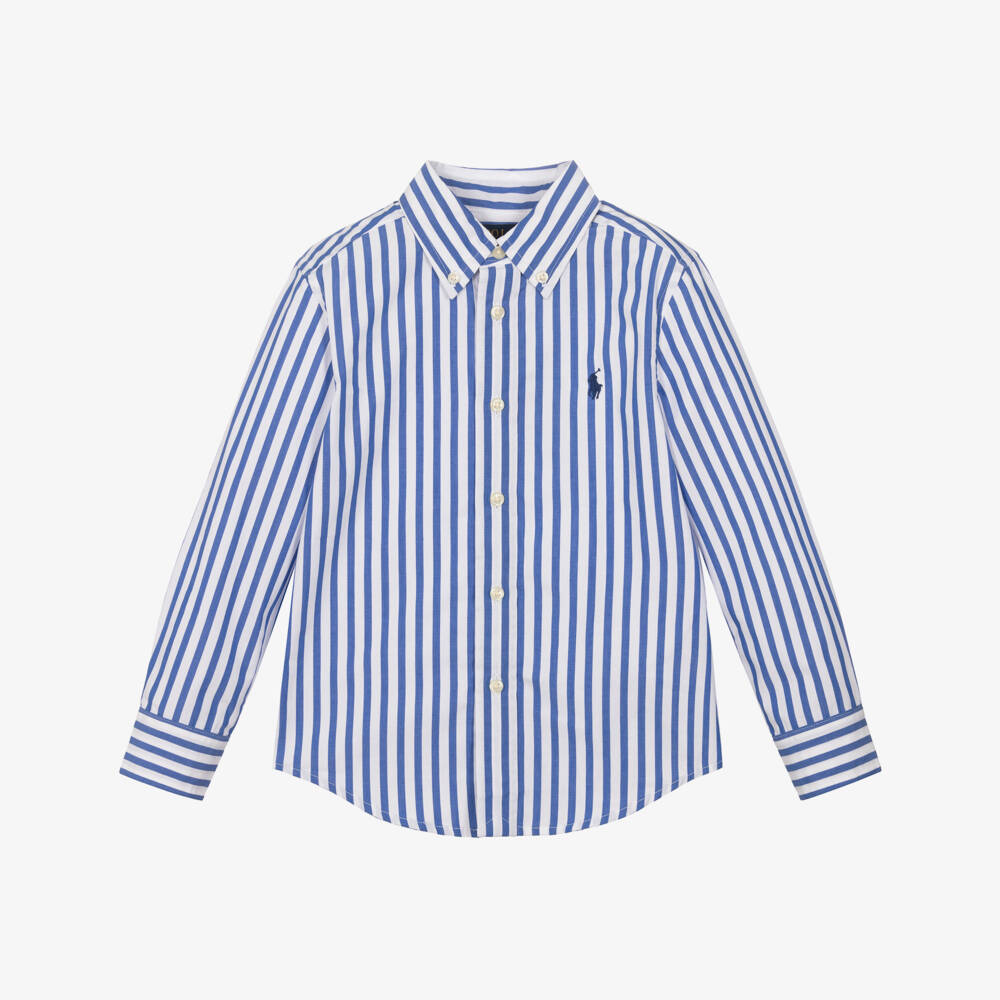 Ralph Lauren-Boys Classic Blue Cotton Top | Childrensalon Outlet
