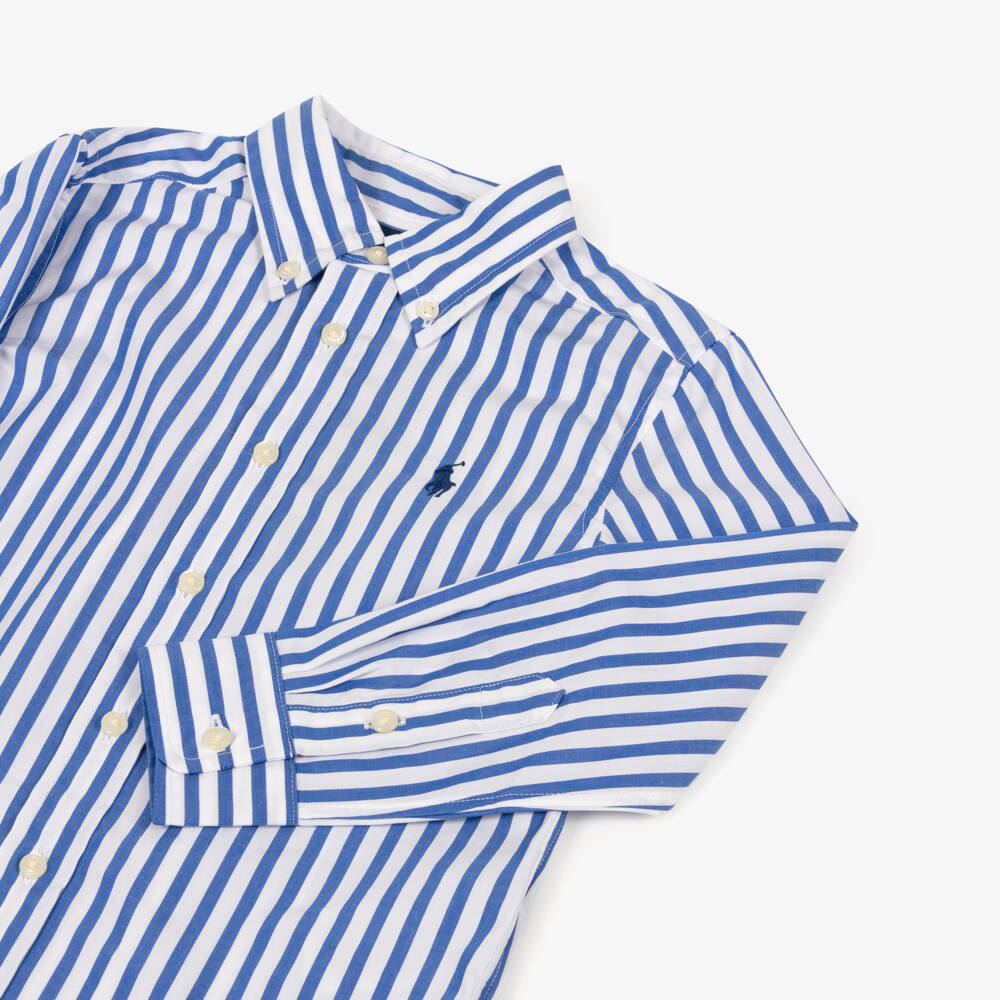 Ralph Lauren-Boys Classic Blue Cotton Top | Childrensalon Outlet