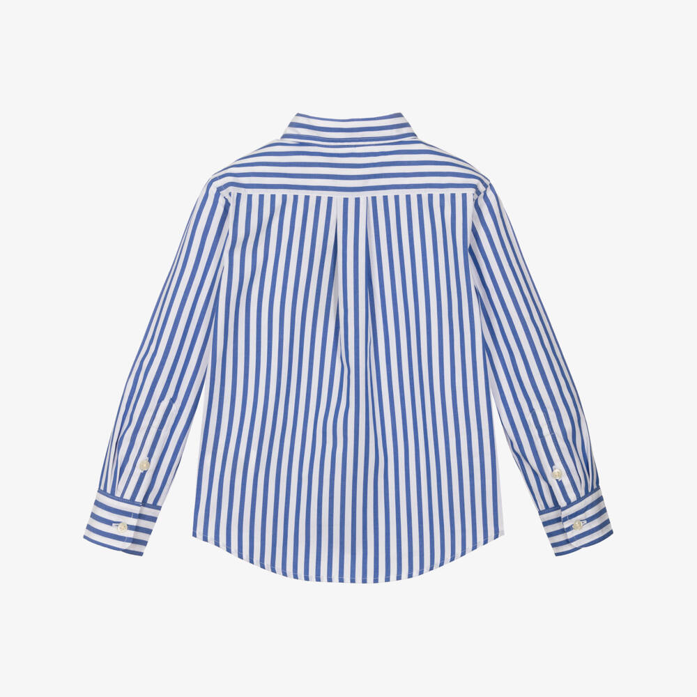 Ralph Lauren-Boys Classic Blue Cotton Top | Childrensalon Outlet