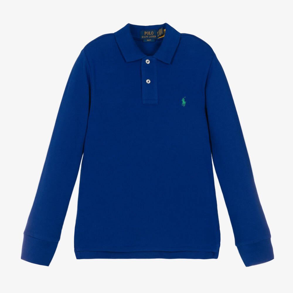 Ralph Lauren-Boys Classic Blue Piqué Polo | Childrensalon Outlet