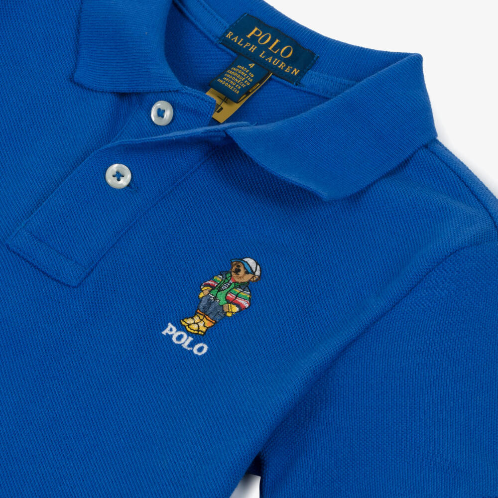 Ralph Lauren-Boys Classic Blue Piqué Polo | Childrensalon Outlet