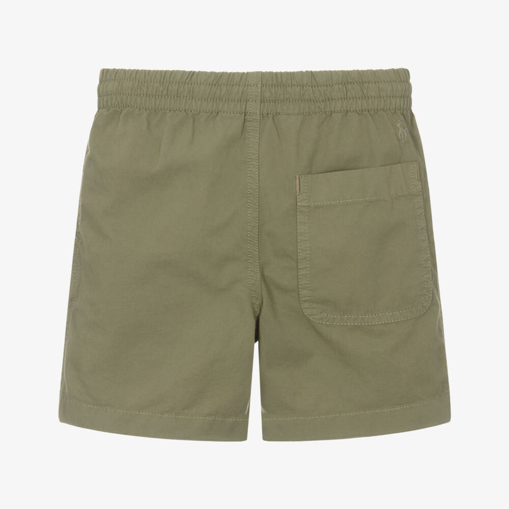 Ralph Lauren-شورت برمودا كلاسيكي أخضر قطن للأولاد | Childrensalon Outlet