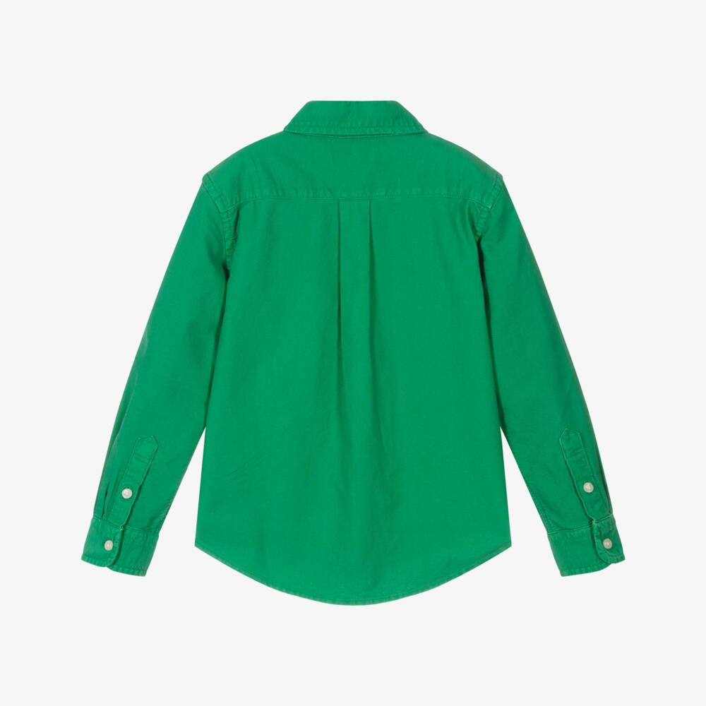 Ralph Lauren-Классическая зелёная хлопковая рубашка для мальчиков | Childrensalon Outlet