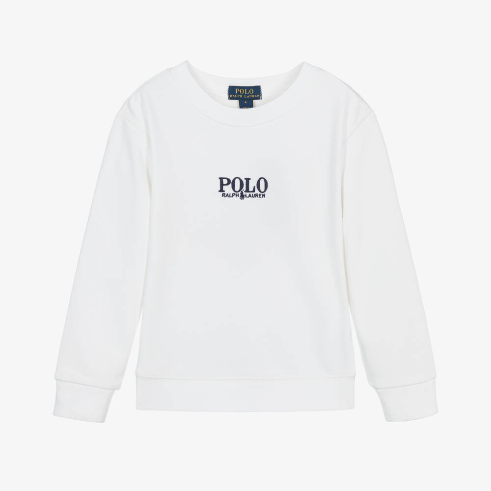 Ralph Lauren-Boys Classic Ivory Cotton Pullover | Childrensalon Outlet