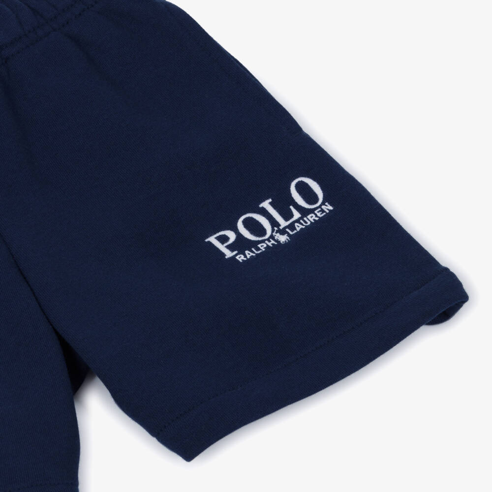 Ralph Lauren-Boys Classic Navy Drawstring Shorts | Childrensalon Outlet