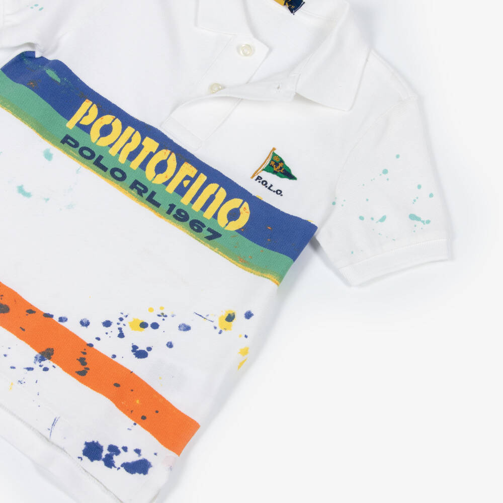 Ralph Lauren-Boys Classic White Cotton Polo | Childrensalon Outlet